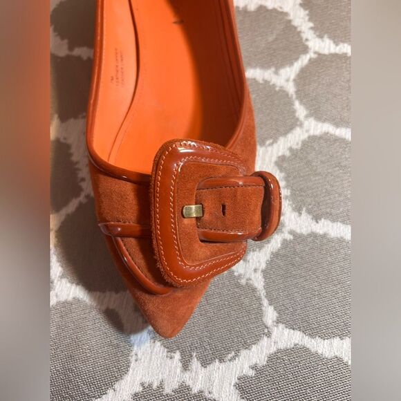 Via Spiga Flats with Decorative Buckle cinnamon suede excellent coquette girl - Picture 9 of 16